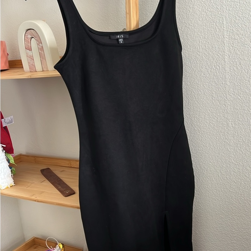 Iris Sleek Black Mini Dress